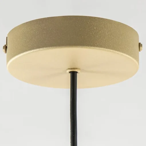 Ronde koepel hanglamp goud met witte kap>Straluma New