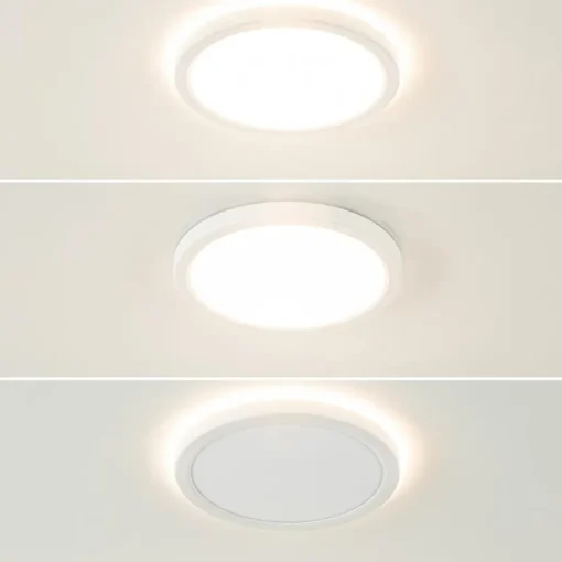 Ronde LED plafondlamp wit met 3 licht opties>Straluma New