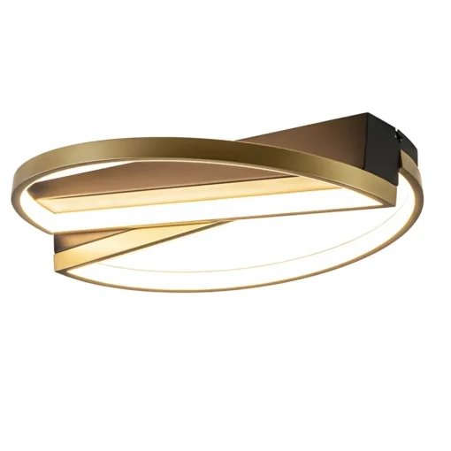 Ronde LED plafondlamp zwart goud>Straluma Online