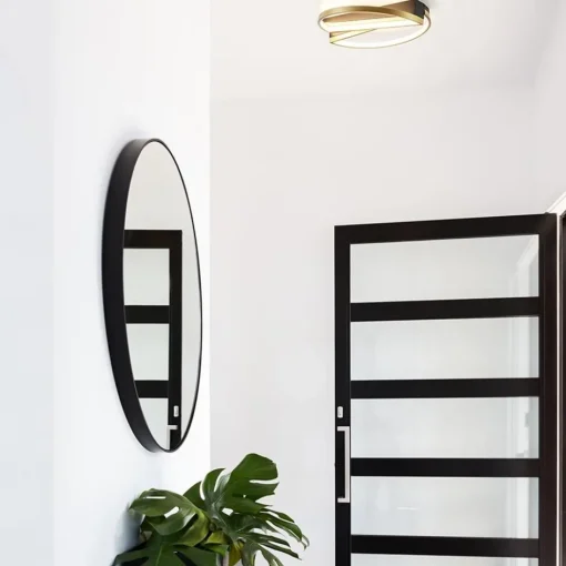 Ronde LED plafondlamp zwart goud>Straluma Online