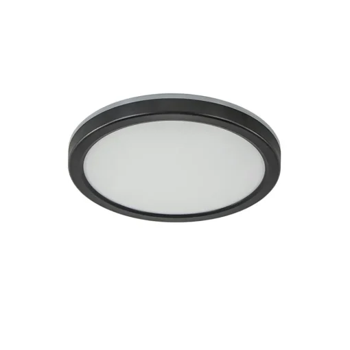 Ronde LED plafondlamp zwart met 3 licht opties IP44>Straluma Online