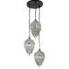 Ronde 3-lichts hanglamp Charlene nikkel/kristal>Straluma New