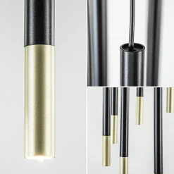 Ronde 8-lichts hanglamp cilinders zwart goud></noscript>Straluma Online