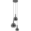 Ronde 3-lichts hanglamp met diverse smoke glazen kappen>Straluma