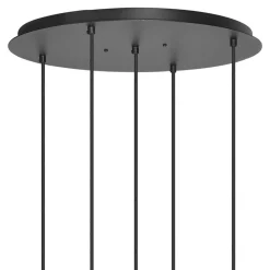 Ronde 5-lichts hanglamp zwart met nikkel></noscript>Straluma Clearance