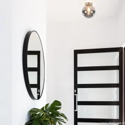 Ronde plafondlamp smokey glas met nikkel><noscript><img width=