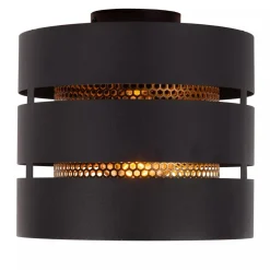 Ronde plafondlamp zwart metaal met goud></noscript>Straluma Clearance