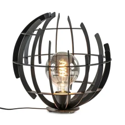Ronde tafellamp Terra 35 cm zwart metaal>Straluma