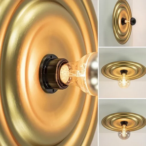 Ronde wand/plafondlamp gouden schaal>Straluma New