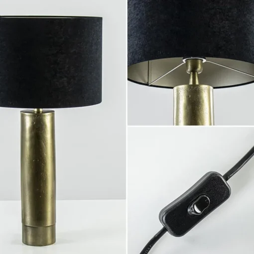 Ruw antiek bronzen lampvoet Savi exclusief kap>Straluma Discount