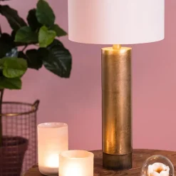 Ruw antiek bronzen lampvoet Savi exclusief kap></noscript>Straluma Discount
