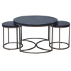 Salontafel set van 3 zwart>Straluma Discount