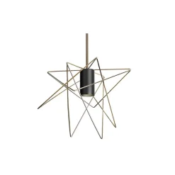 Samengestelde 5-lichts hanglamp met diverse kappen zwart/goud>Straluma Online