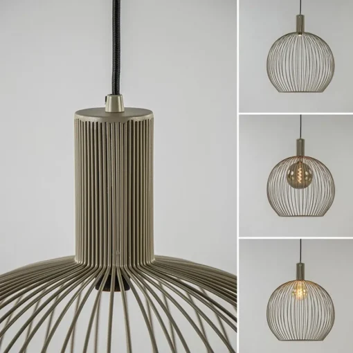 Scandinavische draad hanglamp mat zand 50 cm>Straluma Sale