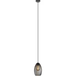 Scandinavische hanglamp mat zwart>Straluma Discount