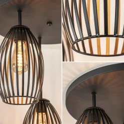 Scandinavische 3-lichts plafondlamp mat zwart></noscript>Straluma Outlet