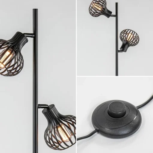 Scandinavische 2-lichts vloerlamp met draadkapjes>Straluma Clearance