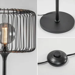 Scandinavsiche vloerlamp zwart met draadkorf></noscript>Straluma Sale