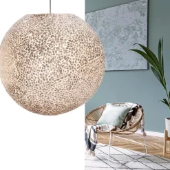 Schelpen hanglamp bol 40 cm wit/parelmoer></noscript>Straluma Discount