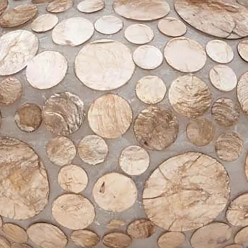 Schelpen hanglamp coin goudbruin groot>Straluma Clearance