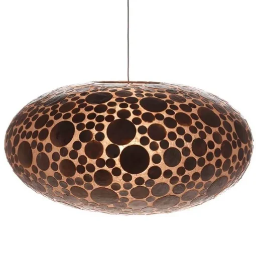 Schelpen hanglamp coin goudbruin groot>Straluma Clearance