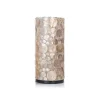 Schelpen tafellamp cilinder goud/bruin>Straluma Online