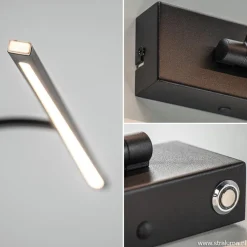 Schilderijlamp zwart 45cm met dimmer><noscript><img width=