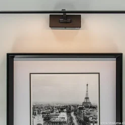 Schilderijlamp zwart 45cm met dimmer><noscript><img width=