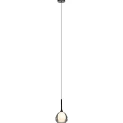 Sfeervolle hanglamp smoke met wit binnenglas>Straluma Sale