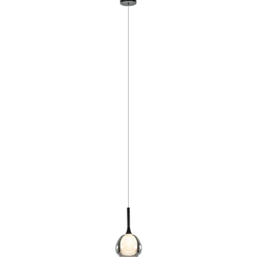 Sfeervolle hanglamp smoke met wit binnenglas>Straluma Sale