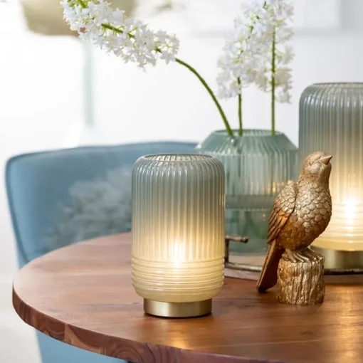 Sfeervolle tafellamp Lipa grijs groen op baterijen Light & Living>Straluma Discount