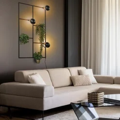 Sfeervolle wandlamp frame zwart/goud></noscript>Straluma New