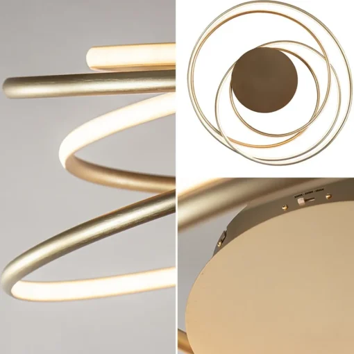 Sierlijke LED plafondlamp ringen goud>Straluma Sale