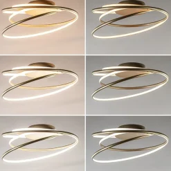 Sierlijke LED plafondlamp ringen goud></noscript>Straluma Sale