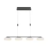 Smart eettafelhanglamp mat zwart met opaal glas>Straluma