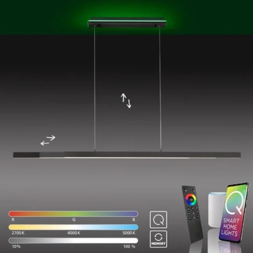 Smart hanglamp mat zwart verstelbaar>Straluma Hot