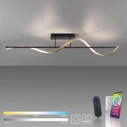 Smart plafondlamp spiraal antraciet/goud>Straluma Best