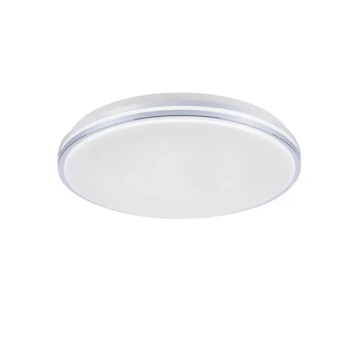 Smart plafondlamp wit met chroom IP44>Straluma