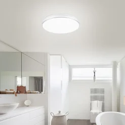 Smart plafondlamp wit met chroom IP44></noscript>Straluma