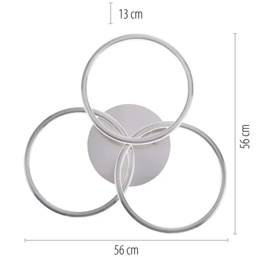 Smart plafondlamp 3x ringen nikkel inclusief LED>Straluma Hot