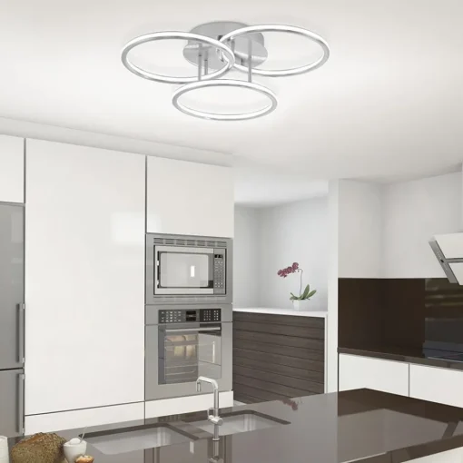 Smart plafondlamp 3x ringen nikkel inclusief LED>Straluma Hot