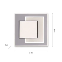 Smart plafondlamp zwart met grijs vierkant></noscript>Straluma Clearance