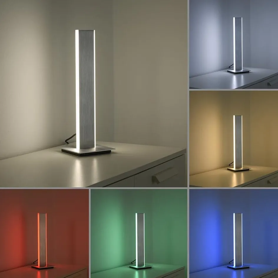 Smart tafellamp aluminium met 2 LED strips>Straluma Best