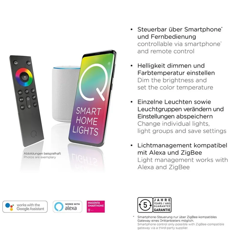 Smart tafellamp boog aluminium met LED>Straluma Outlet