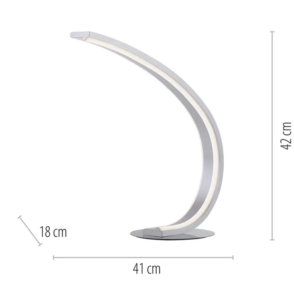 Smart tafellamp boog aluminium met LED>Straluma Outlet