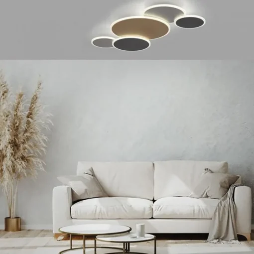 Smart wand/plafondlamp goud met grijs dimbaar>Straluma Sale
