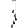 Smokey glazen vide-hanglamp chroom>Straluma Online