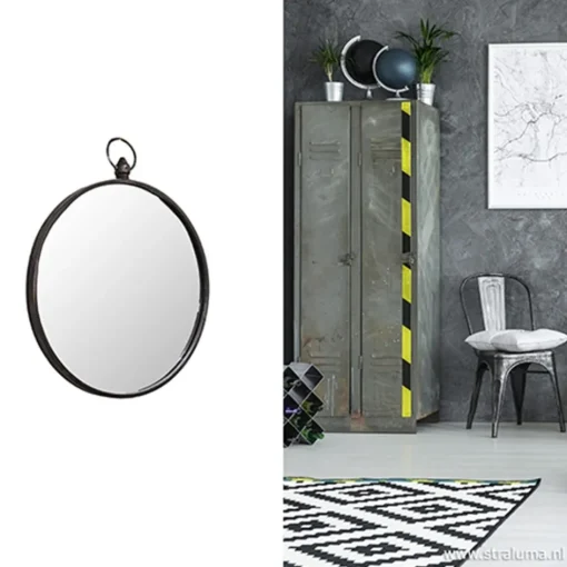 Spiegel rond zink 51cm>Straluma Best