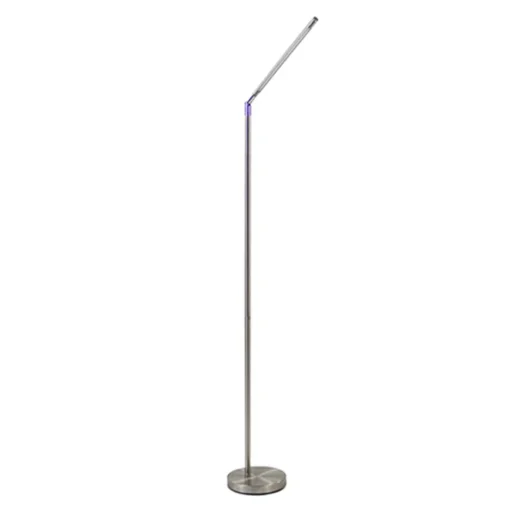 Staande leeslamp nikkel met dimmer>Straluma Online