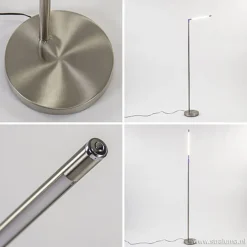 Staande leeslamp nikkel met dimmer></noscript>Straluma Online